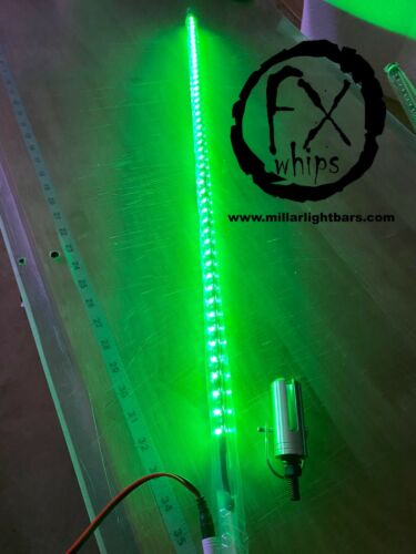 SINGLE 3ft quick disconnect green LED light whip SXS ATV UTV rzr 4 wheeler RZR - Picture 2 of 5