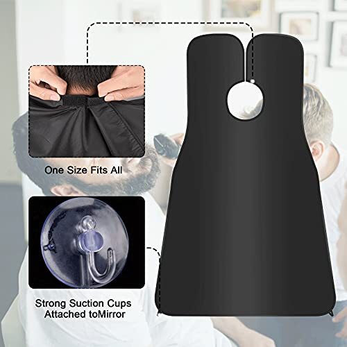 2 Pcs Beard Bib, Bead Bib for Shaving, Beard Apron, Waterproof Shaving Cloth - Picture 5 of 7