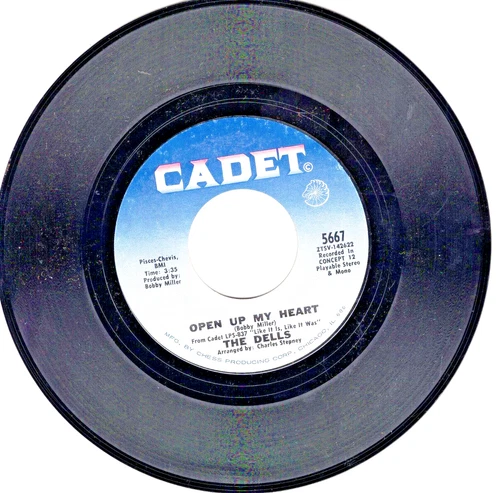 The Dells:    Open Up My Heart / Nadine  .. 45 RPM-6340