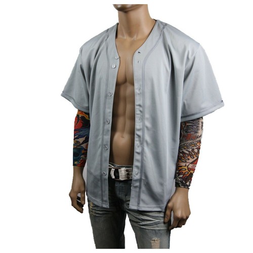 Mens Baseball Jersey Raglan Stripe Sports Uniform Team Hipster Tee Casual S-3X - 第 150/155 張圖片