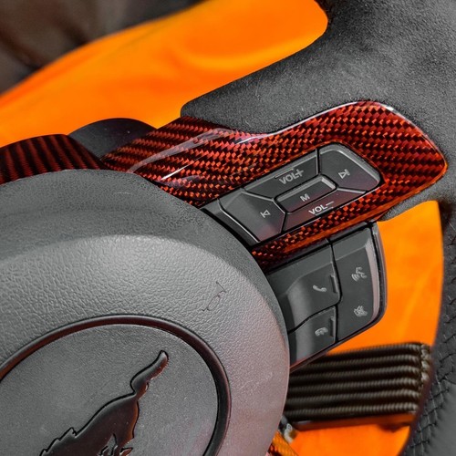2018-2022 Red Carbon Fiber Steering Wheel - Picture 2 of 7