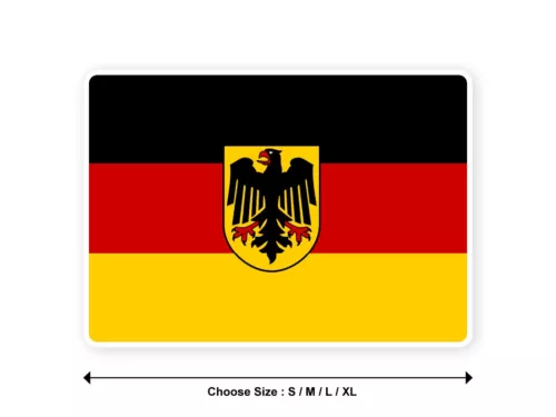 Aufkleber Flagge DEUTSCHLAND LANDFÄHNRICH ADLER deutsch 3,9′′(S) -11′′(XL) Decal - Bild 1 von 1