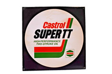 Vintage Castrol Motor Oil Sign Board Advertising Tin Litho Indrol Two Stroke "1