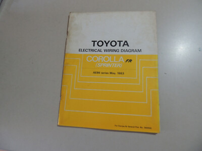 05.1983  Wiring diagram LHD RHD Schaltpläne Toyota Corolla FR Sprinter E8 AE86