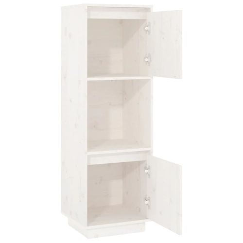 vidaXL Highboard White 38x35x117 cm Solid Wood Pine - Picture 5 of 16