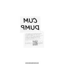 5 x Cum Dump Tattoo - Lettering in Black - Kinky Fetish Temporary Tattoo 5