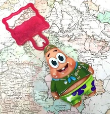 Keychain Toy Clip Fob SpongeBob Patrick Wendy's Kids Meal Box Holder Collectable