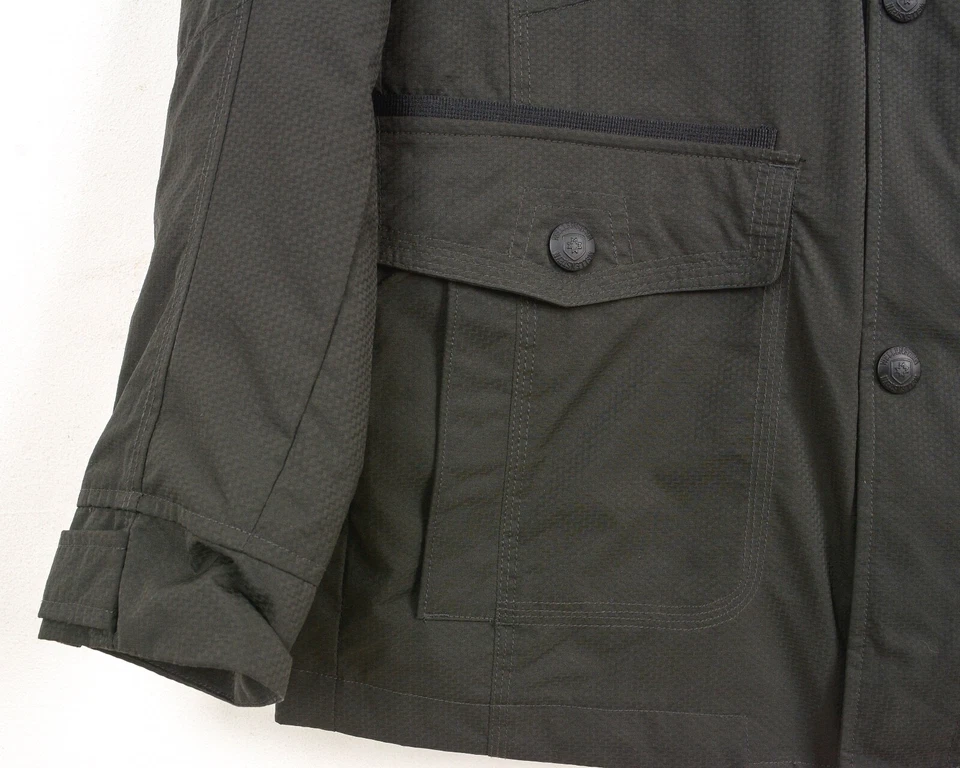 WELLENSTEYN Chester Men L Waterrepellent Jacket Coat Windbreaker Black Field - Image 3 of 4