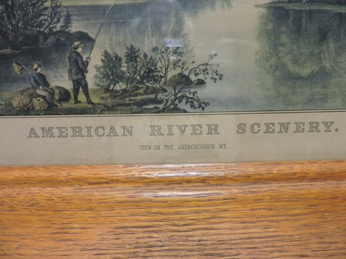 Vintage Currier & Ives Print of Androscoggin ME American River Scenery - Picture 6 of 12