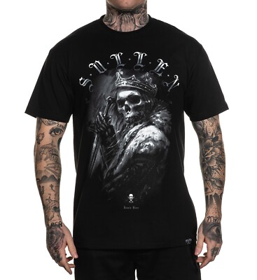 Sullen Art Collective Clothing T-Shirt - Kingdom Tattoo Skelett Schädel König
