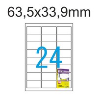 Luma Etiketten 63,5X33,9Mm 25 Blatt A4 600 Aufkleber 63X33 Abgerundete Ecken
