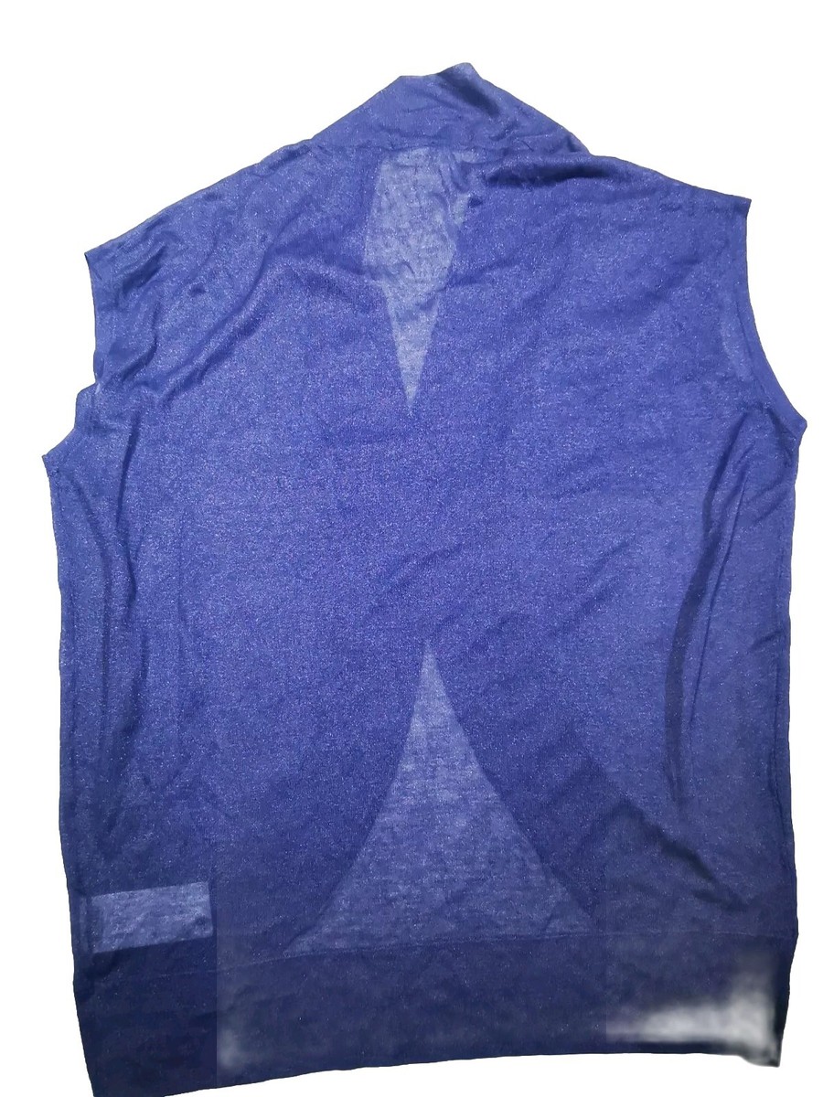 Samoon By Gerry Webber Women's Sleeve Less Cardigan, Blue, Size 46 EU, Used