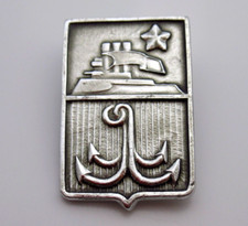 Soviet Battleship Potemkin Pin USSR Naval Mutiny Odessa Silver Badge Collectible