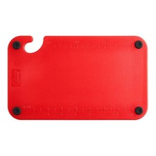10'' x 6'' x 3/8'' Red Polyethylene Cutting Board - NSF Listed & BPA Free
