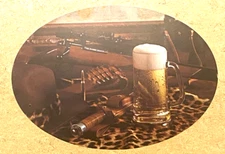 Original 1963 BUDWEISER BEER sign translucent NOS replacement panel Leopard Pelt