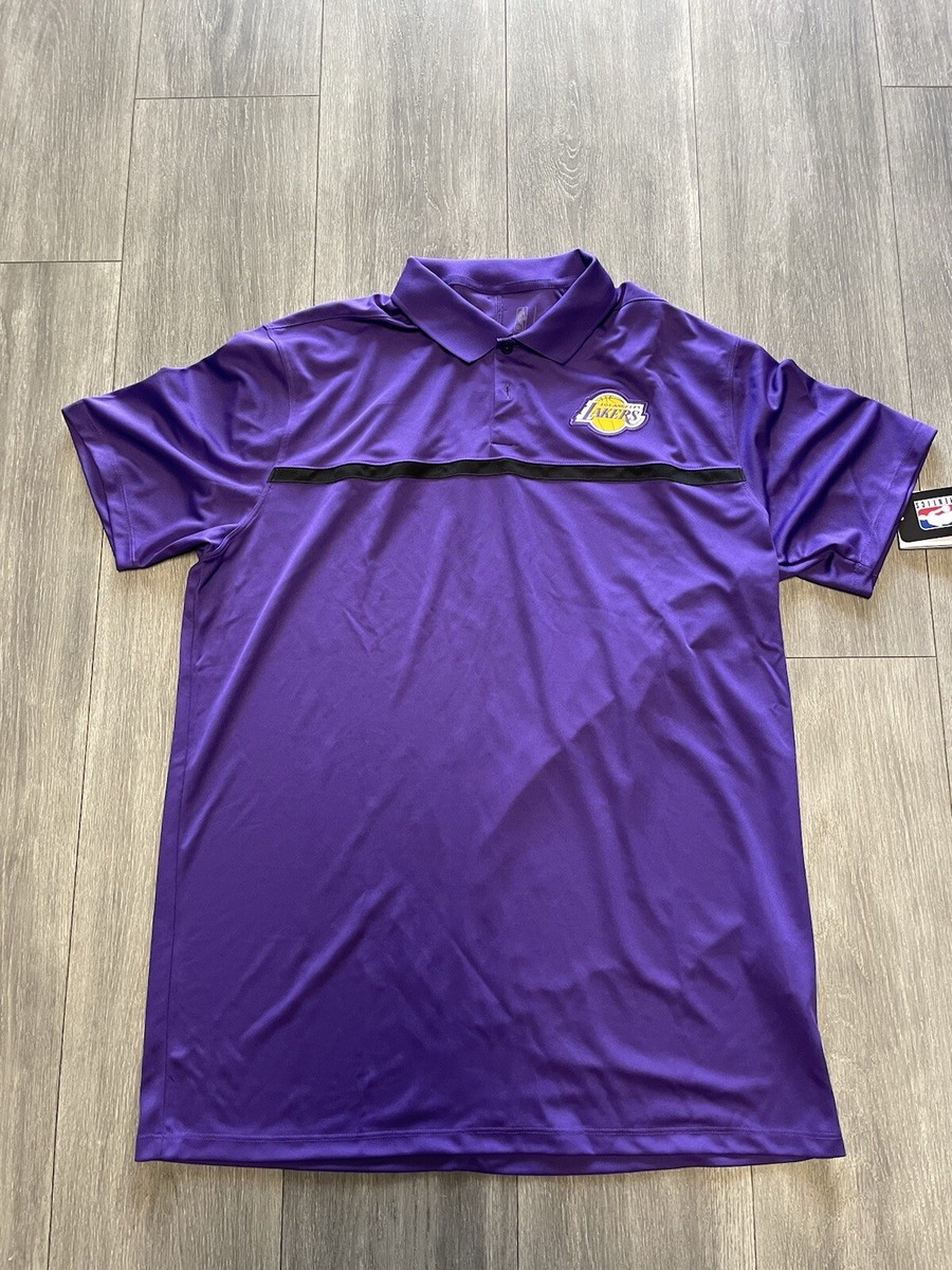 Nike NBA Los Angeles Lakers Player Purple Polo DA9641-504 Men’s Size L New  PE
