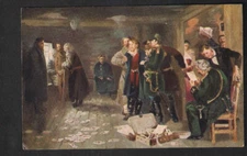 Russia Old Military Art Postcard Repine L'arrestation