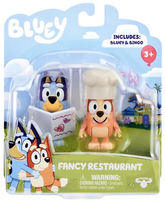 Bluey Fancy Restaurant Mini Figure 2-Pack [Bluey & Bingo]