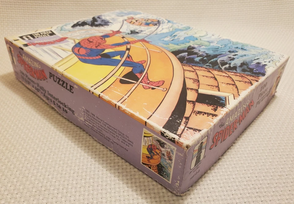 Винтажная головоломка Amazing Spiderman 100 штук винтаж Marvel 1988 Rainbow Works - Изображение 2 из 3