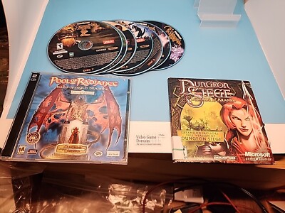 Lot Of 3 Rpgs Neverwinter Nights 2 + Dungeon Siege + Pool Of Radiance Nice AD&D