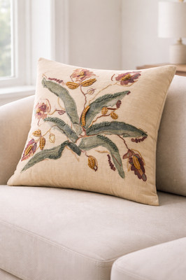 West Elm Wildflower 20x20 Pillow Cover Cotton Linen Decorative Throw Cushion