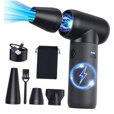 3-Gear Electric Portable Air Duster - 180000RPM Jet Dryer Blower, No Canned