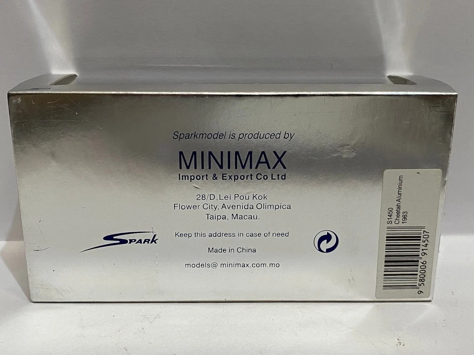 Cheetah Aluminium 1963 Spark 1:43 Resina Auto Sportiva da Collezione USA - Immagine 3 di 4