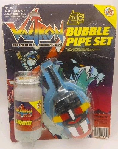 Vintage 1984 Voltron  Bubble Pipe Set HG Toys WEP Hong Kong RARE