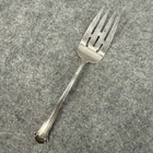 Chippendale By Towle Sterling Silver Cold Meat Fork 8"  Silverware W/B Monogram