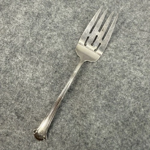 Chippendale By Towle Sterling Silver Cold Meat Fork 8"  Silverware W/B Monogram