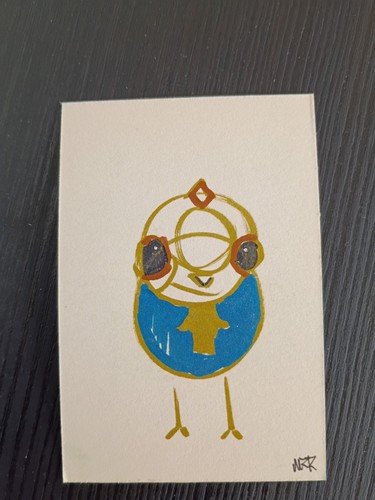 Double Sided Minimalist Illustration ACEO – Ink & Marker  Art – Signed
