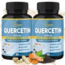 Cadane Organic Quercetin - 60 Capsules Each Bottle - Exp 9/2027