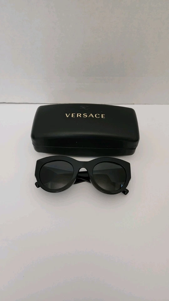 Versace Sunglasses VE4353 GB1/87 Polished Black/Grey/Gold Medusa Logo  - Image 2 of 4