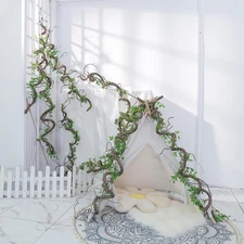 71 Inch Bendable Artificial Tree Vines Twine Branches Moss Greenery Plants Re...