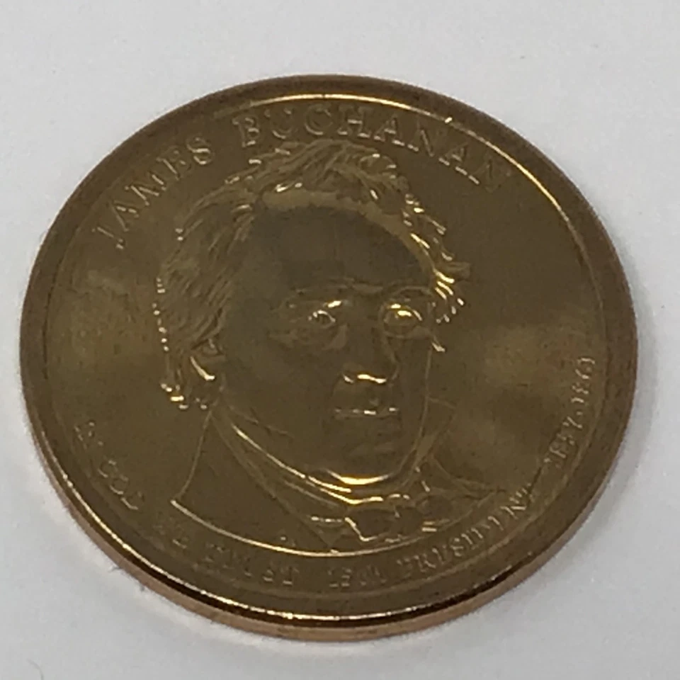 RARA Antigua Moneda de $1 Dólar James Buchanan 1857-1861 - 2010 D - 15º Presidente Foto 2 de 4