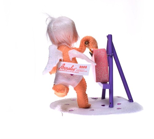 Annalee Doll 2005 Valentines Day Cupid Painting Heart Be Mine 5.5" - Picture 3 of 5