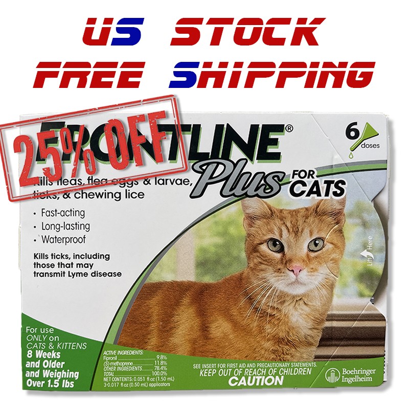 For CATS / 8 WEEKS / 6 Doses GENUINE  -FREE SHIPPING- US Stcok- 25% OFF