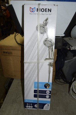 New! Moen 5-Spray Dual Showerhead Handheld & Fixed Brushed Nickel 26035SRN