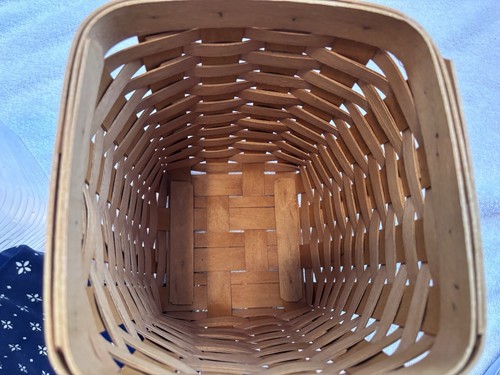 Longaberger 2001 Large Spoon Basket With Liners And Protector W/ Signatures - 第 4/9 張圖片