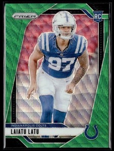 2024 PANINI PRIZM GREEN WAVE LAIATU LATU RC INDIANAPOLIS COLTS #366