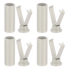 0.8 Inch Aglets for Shoelaces, 4 Pcs Metal Aglets Replacement Tips, Beige