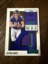 2018 CONTENDERS GREEN ROOKIE TICKET JERSEY RELIC HAYDEN HURST RAVENS/Chargers