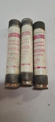 Lot of 3 Gould TRS50R Time Delay Fuses 50A 600VAC
