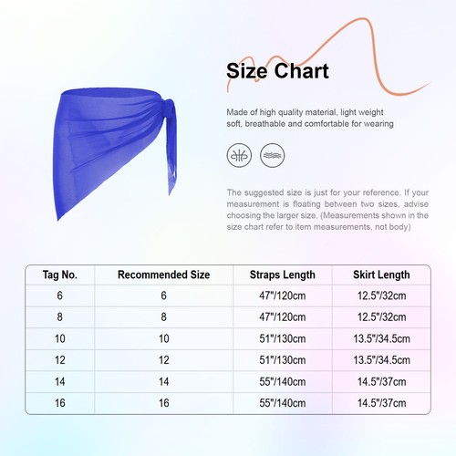 Kids Girls Swimsuit Irregular Hem Skirt Tie Wrap Cover Up Holiday Costume Pool - Picture 42 of 47