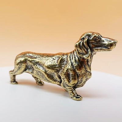 Tier Figur aus Messing Massiv Teckel/Fuchs/Hase/Hahn/Henne/Igel/Corgi Tierfigur