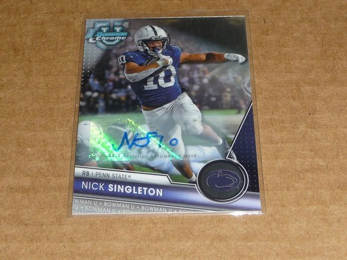 2023 Bowman Chrome University Nick Singleton Autograph/Auto Penn State N3504