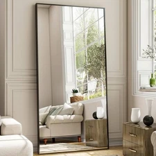 26"x71" Full Length Mirror, Adjustable Standing/Mounted with Shatterproof Glass