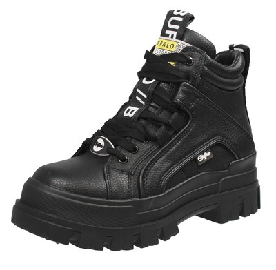 Buffalo Aspha Mid - Stivaletti Plateau Nero - Taglia 40 Scarpe Donna Stivaletti