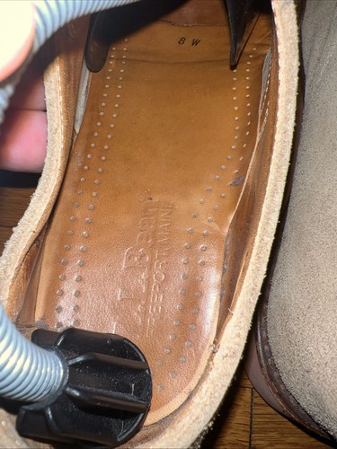 LL Bean Men's Suede Leather Shoes Size 8 Brown Tan - Picture 5 of 7