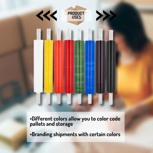 Blue Pallet Stretch Film 20" x 1000' 80 Ga Extended Core Plastic Wrap 1 Roll - Picture 3 of 4